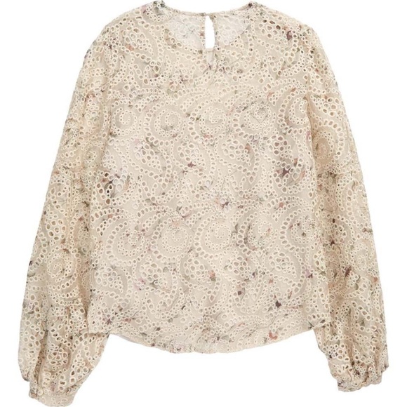 Azar Eyelet Floral Top - Picture 4 of 4
